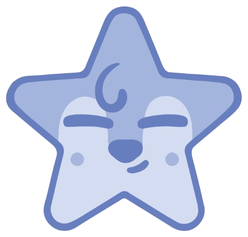 Blue star sticker