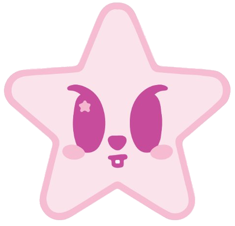 Pink star sticker